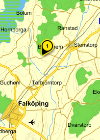 Skogelund 1, Segerstad - karta